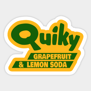 Quiky Grapefruit & Lemon Soda - Vintage Soda Pop Bottle Cap Sticker